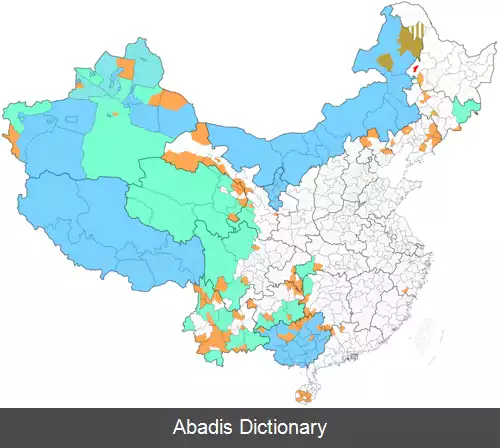 عکس تقسیمات اداری مناطق خودمختار چین
