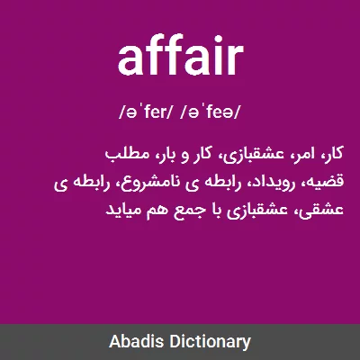 معنی affair