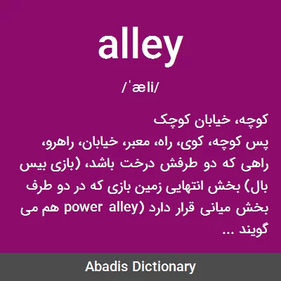 معنی alley