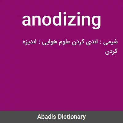 معنی anodizing