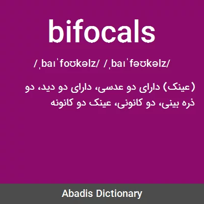 معنی bifocals