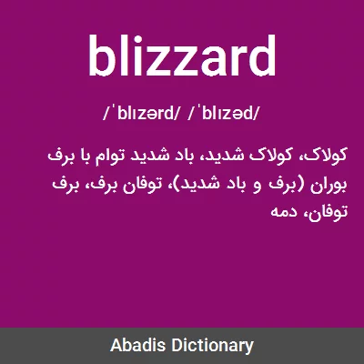 معنی blizzard