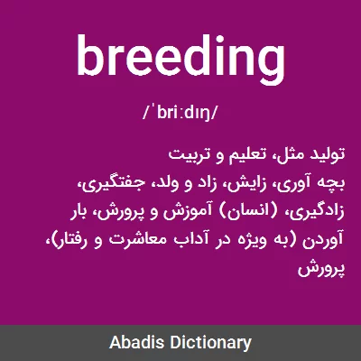 معنی breeding