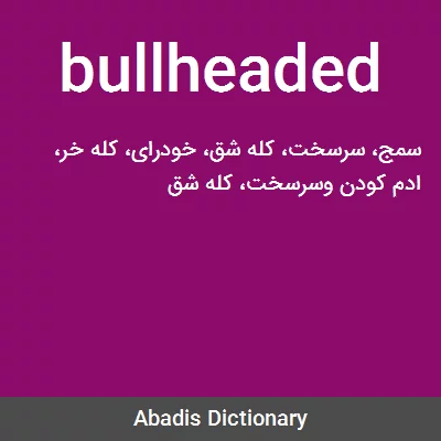 معنی bullheaded