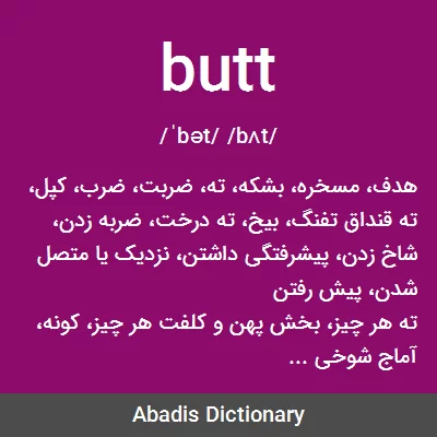 معنی butt
