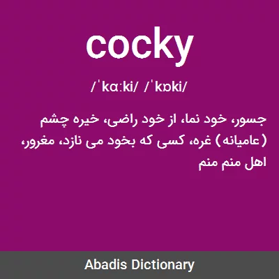 معنی cocky
