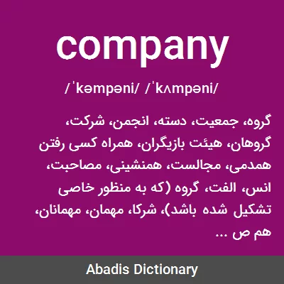 معنی company
