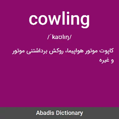 معنی cowling