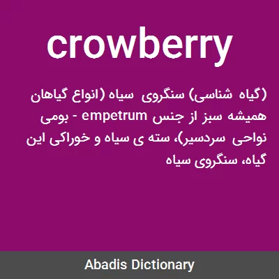 معنی crowberry