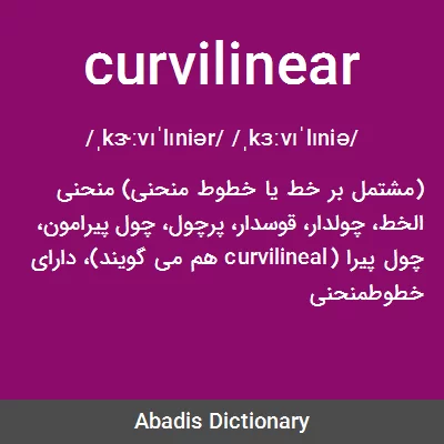 معنی curvilinear