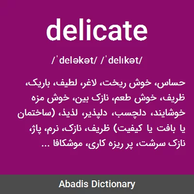 معنی delicate