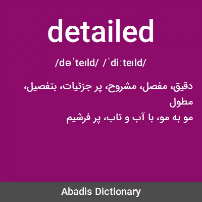 معنی detailed