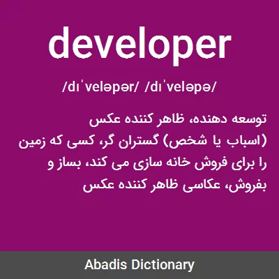 معنی developer