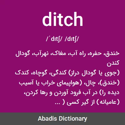معنی ditch