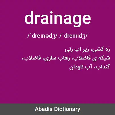 معنی drainage