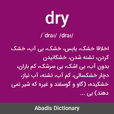 معنی dry