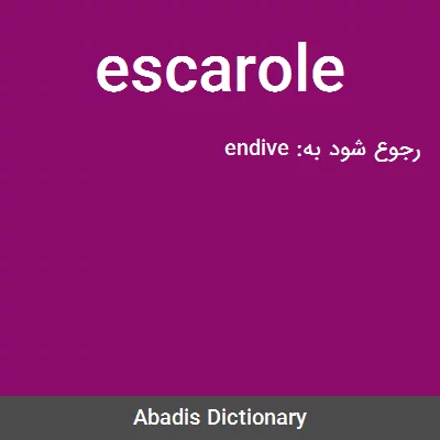 معنی escarole