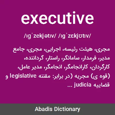 معنی executive