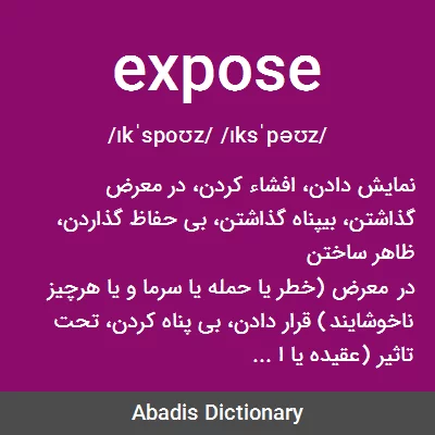 معنی expose