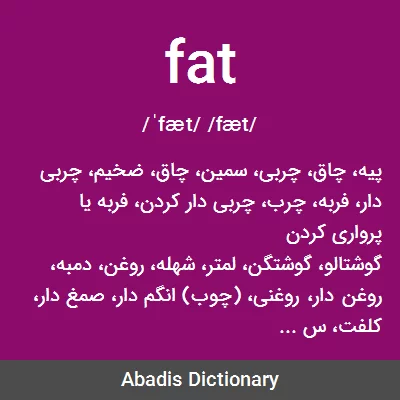 معنی fat