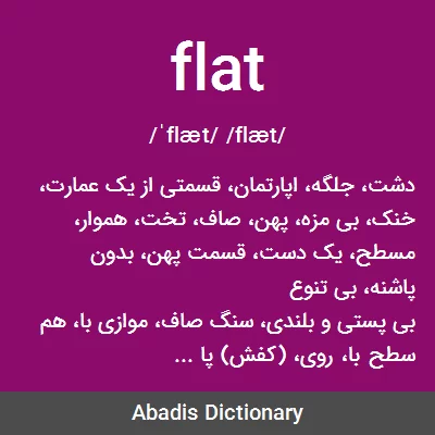 معنی flat