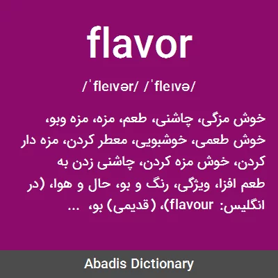 معنی flavor