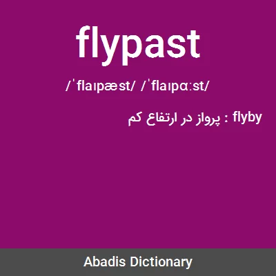 معنی flypast
