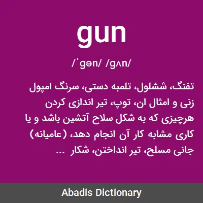 معنی gun