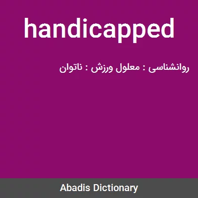 معنی handicapped