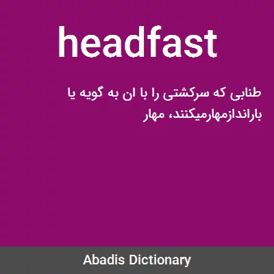 معنی headfast
