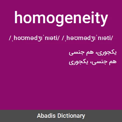 معنی homogeneity