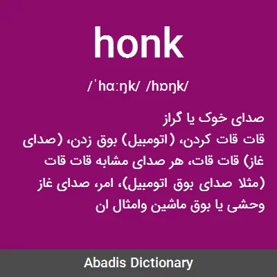 معنی honk
