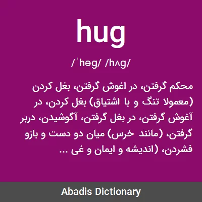 معنی hug