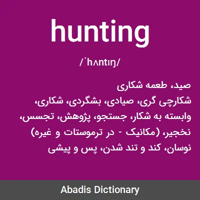 معنی hunting