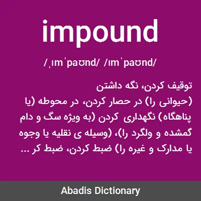 معنی impound