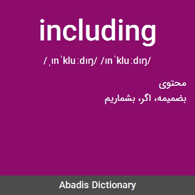 معنی including