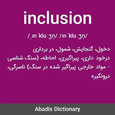معنی inclusion