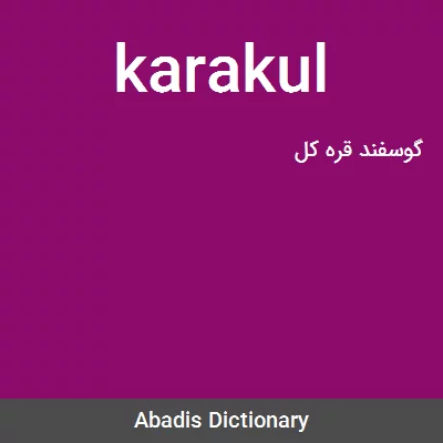 معنی karakul