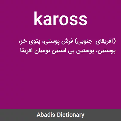 معنی kaross