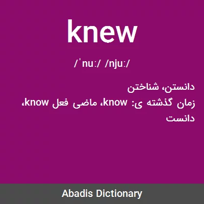 معنی knew