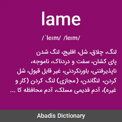 معنی lame