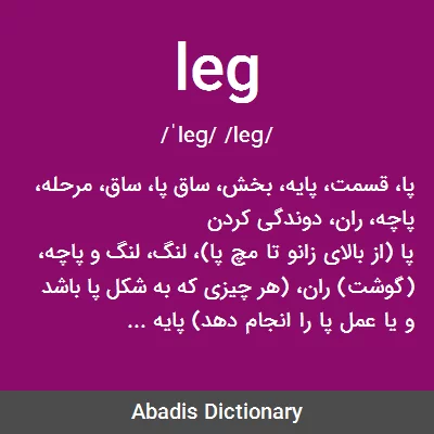 معنی leg