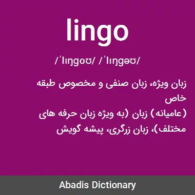 معنی lingo
