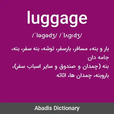 معنی luggage