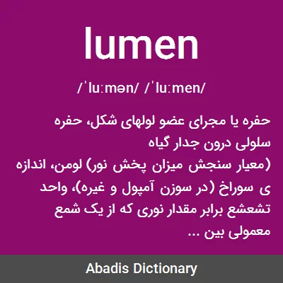 معنی lumen