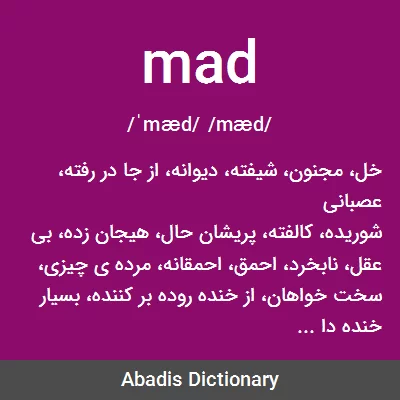 معنی mad