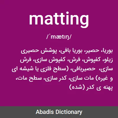 معنی matting