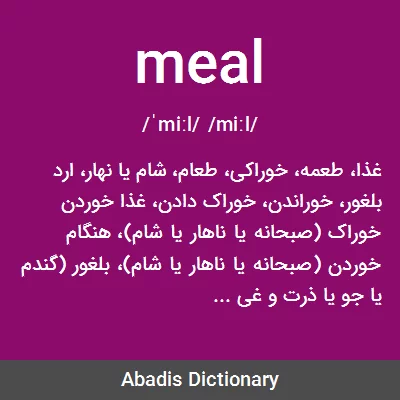 معنی meal