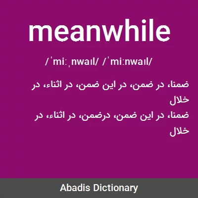 معنی meanwhile