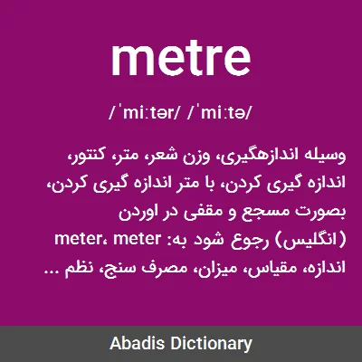 معنی metre